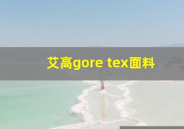 艾高gore tex面料